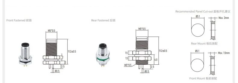 product-700-245 m5 connector nut size