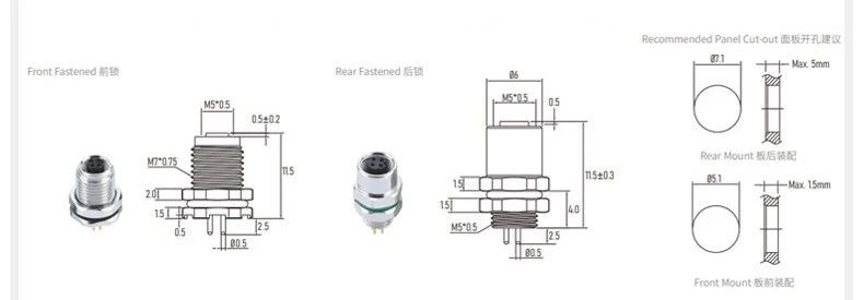 product-700-244 m5 connector size